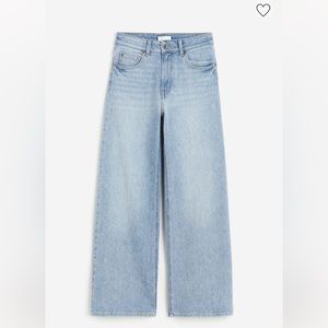 H and M high waisted wide leg jeans